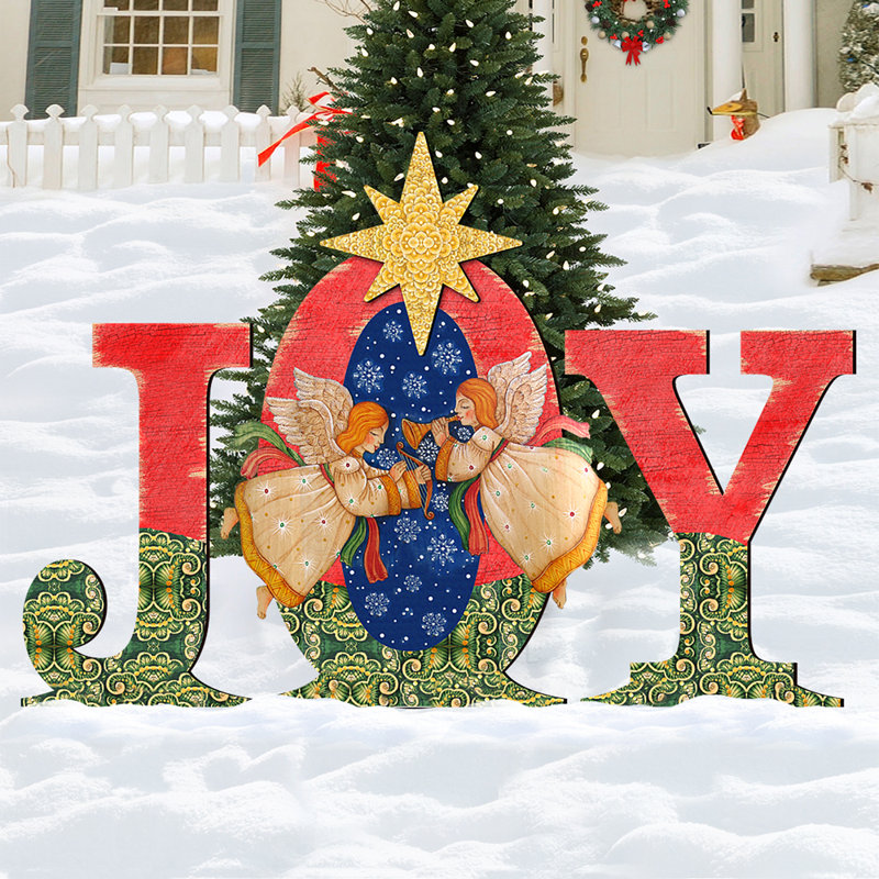 The Holiday Aisle® Joy Angel Yard Lawn Art Wayfair